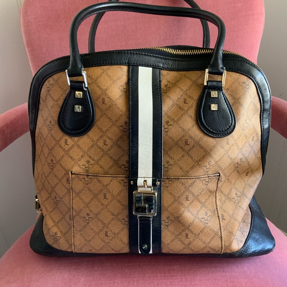 L.A.M.B. by Gwen Stefani Tan and Black Satchel - Picture 2 of 15